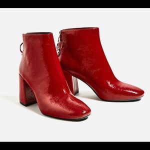 Zara Red Ankle Boots!